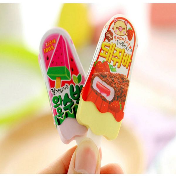 

2 lot creative erasers ice cream cute kawaii 3d pencil eraser escolar goma de borrar rubber for kids gift school supplies e2008 zybfd