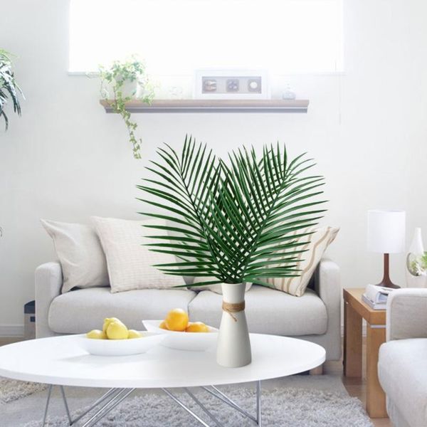 

artificial palm green leaf artificial simulation leaf lifelike branch leaves for diy wedding party decor home decoration