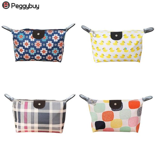 

portable waterproof print pu cosmetic bag travel toiletry wash storage bag make up with beautiful multicolored patterns