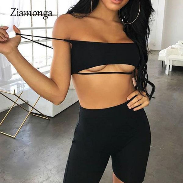 

Ziamonga 2018 ummer ca ual two piece et outfit trappy crop bralette and hort pant women 039 et ummer female