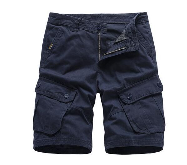 

navy mens cargo shorts brand new army military tactical shorts men cotton loose work casual short pants drop shipping, White;black