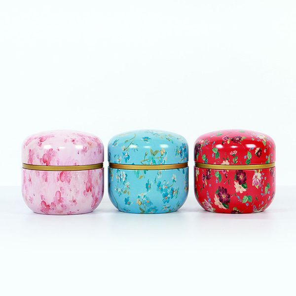

1 x small metal tea canister tea can candy sealed storage box case container