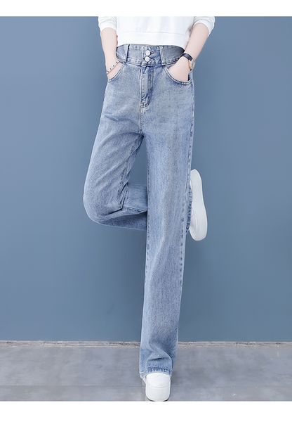 

lake blue micro loudspeaker slacks temperament to reduce age trousers