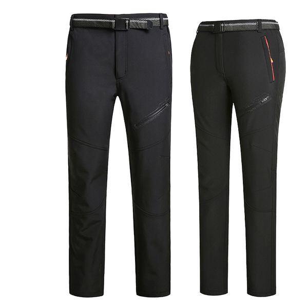 

Matching Trousers Spandex Thick COUPLES Solid Color Soft Case Pants with Velvet