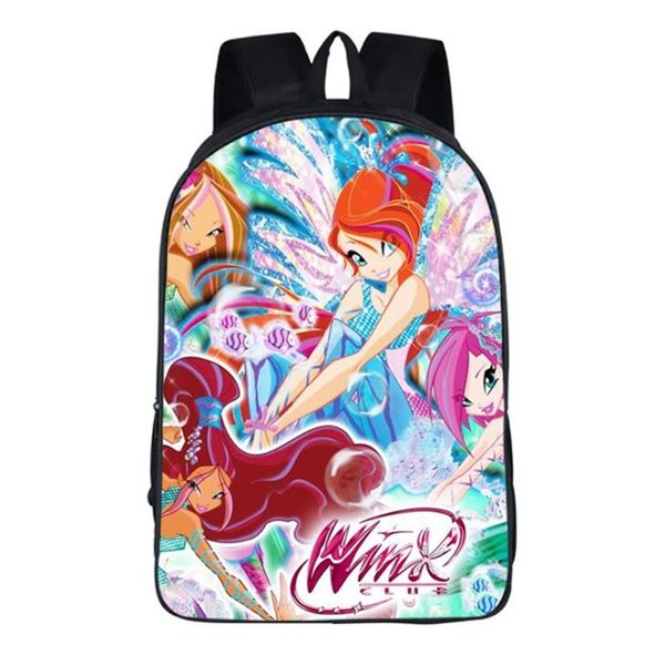 

new winx club school bag for students school backpacks book bags for teenagers butterfly princess children bags
