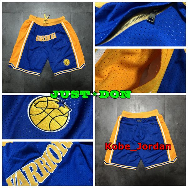 

мужские just дон карманные баскетбол шорты прошитой 1995-96 синий карманный голден стэйт воины шорты подкладка mesh спорт sweatpants, Black