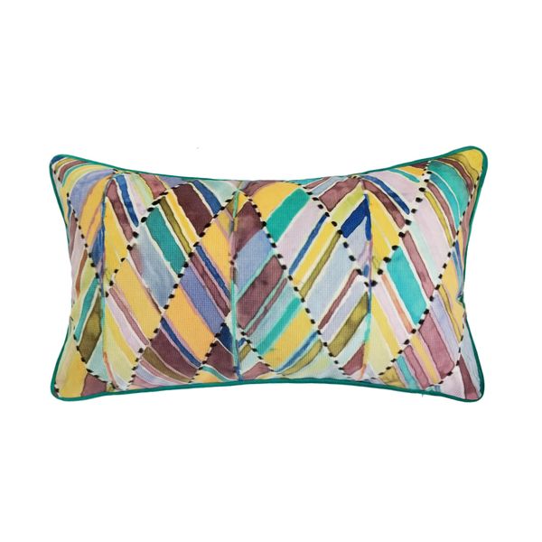 

современная декоративная геометрия бирюзовый принт бархат 30 х 50 см поясничная наволочка интерьер гостиной диван автомобильный стул наволоч