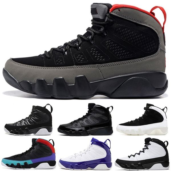 

mens basketball shoes 9 9s dream it do it unc anthracite regon ducks la bred lakers pe statue sporta sneakers 7-13, Black