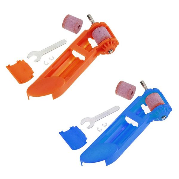 

orange/blue portable corundum grinding wheel drill bit sharpener with extra grinding for electric drill with extra stone