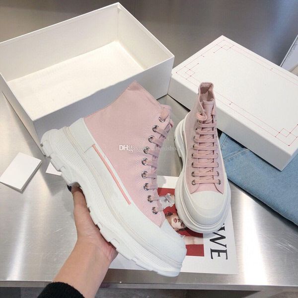

platform women shoes men sneaker designer casual shoe luxury canvas sneakers lace-up pink white plate-forme shoes rubber sole, Black