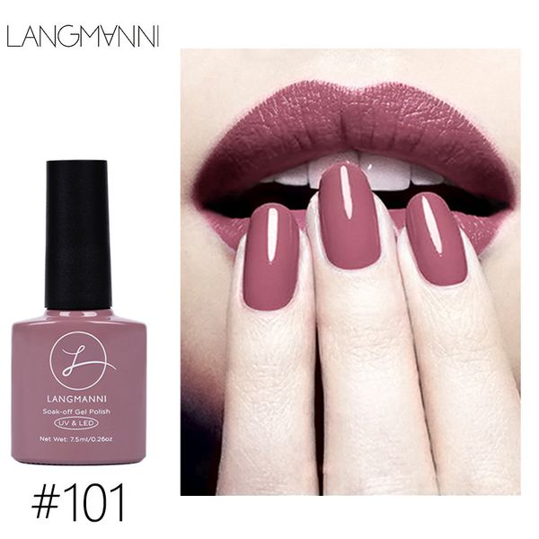 

7.5ml langmanni pink series uv ptherapy nude color qq glue solid color nail oil glue nail tool matte uv gel polish