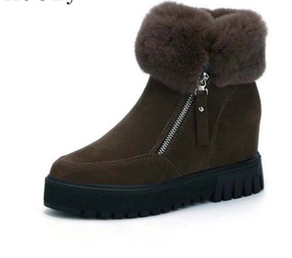 

new knee boots fashion leather star women shoes woman leather short autumn winter ankle fashion women boots k17, Black