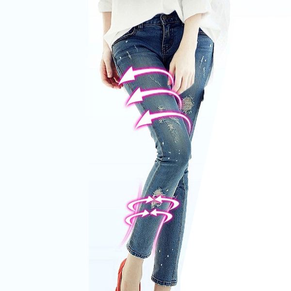 

2020 новая мода джинсы женщины карандаш брюки высокая талия джинсы сексуальные тонкие эластичные узкие брюки брюки женские плюс, Blue