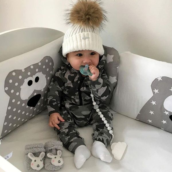 

infant baby boy girl romper long sleeve camouflage hooded romper jumpsuit clothes outfits costume baby clothes romper jumpsuit for baby boy, Blue