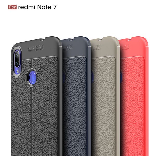 

Ультра тонкий кожаный личи ТПУ мягкий чехол для Xiaomi Redmi Note 7 Note 6 Pro Redmi 6 6Pro 5 5 Plus Note 5