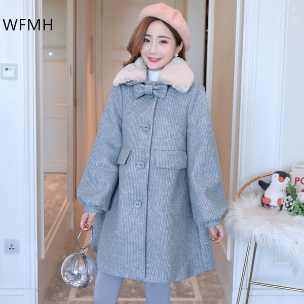 

2020 new fashion large size slim women's winter wool coat loose thick thick warm coat babydoll womens coats winter, Black