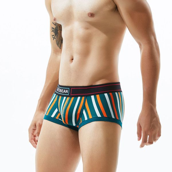 

men fashion boxers mens colorful striped printed underpants men designer skinny breathable underpants fashion comfortable panties new trend, Black;white