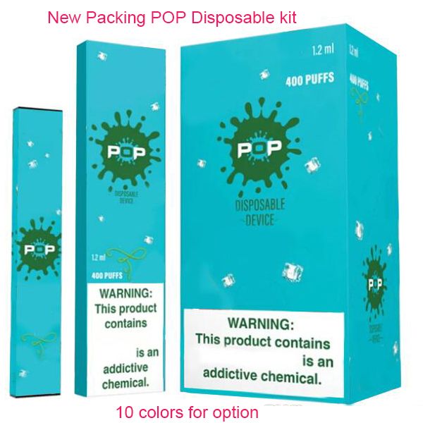 

2020 POP Одноразовые Vape Pen устройства Starter Kit Pod 10 цветов 280mAh батареи 1,2 мл картридж заполнен VS слоеного бар ПОШ Eon DHL