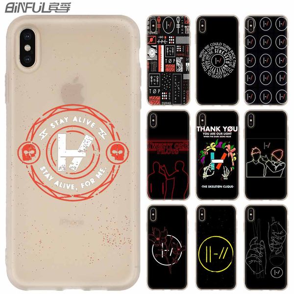 

phone cases luxury silicone soft cover for iphone xi r 2019 x xs max xr 6 6s 7 8 plus 5 4s se coque twenty one pilots tyler joseph