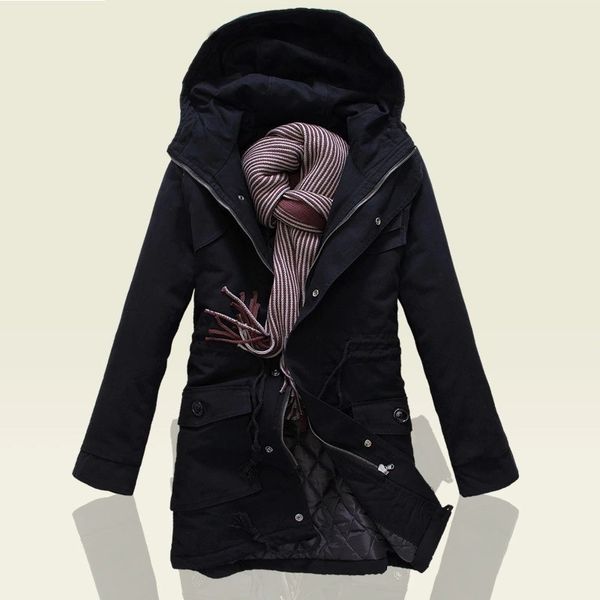 

casual mens hooded jacket classic army green black outwear trench coat for men winter windbreaker zipper -4xl overcoats casaco, Tan;black