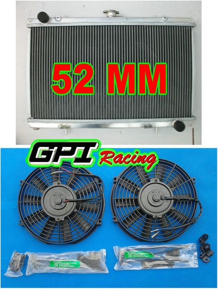 

aluminum radiator for silvia s13 sr20det 89-94 mt 90 91 + shroud + fans