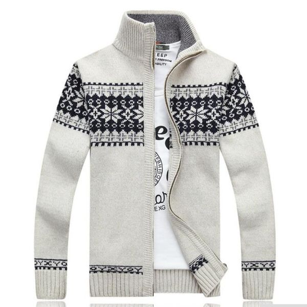 

2019 new arrivals casual sweater men striped christmas sweater windbreaker warm fashion cardigan men sweaters, White;black