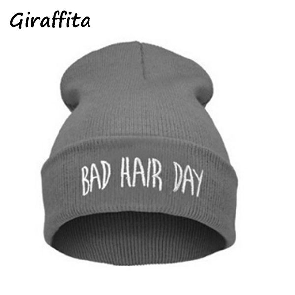 

winter and autumn bad hair day beanie cap hats for women men fashion hip hop knit skullies bonnet gorro feminino inverno