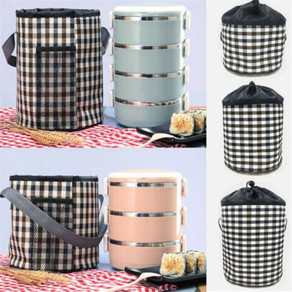 

2019 new brand fashion portable insulated container bag thermos cooler picnic tote lunch box, Blue;pink
