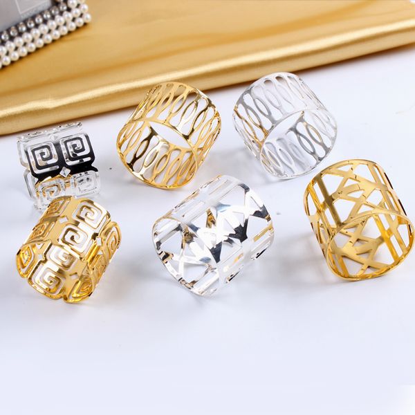 

wholesale napkin ring napkin holder gold silver napkin ring stainless steel three designs available table decoration