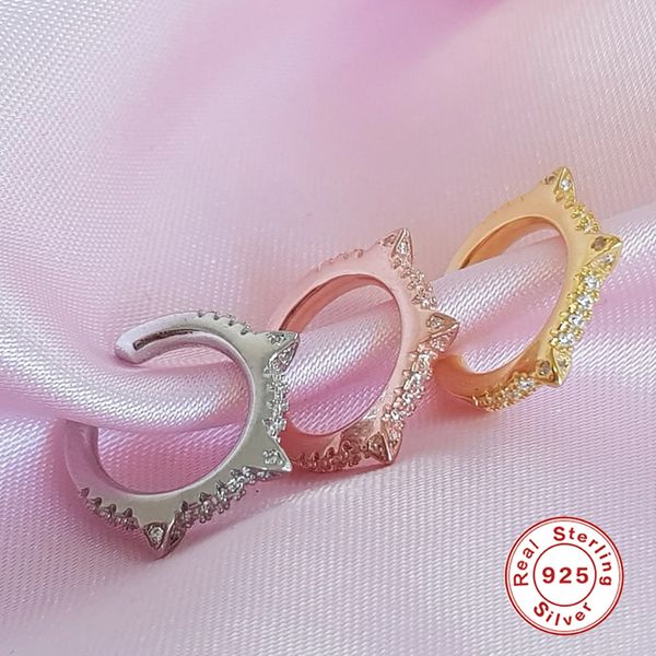 

women white gold-single european and american s925 sterling silver earrings, Golden;silver