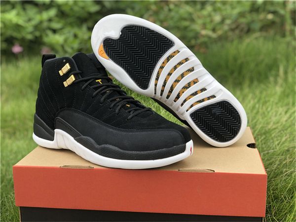

2019 new basketball shoes 12 12s reverse taxi xii black white trainers outdoor sports sneakers size us7-13