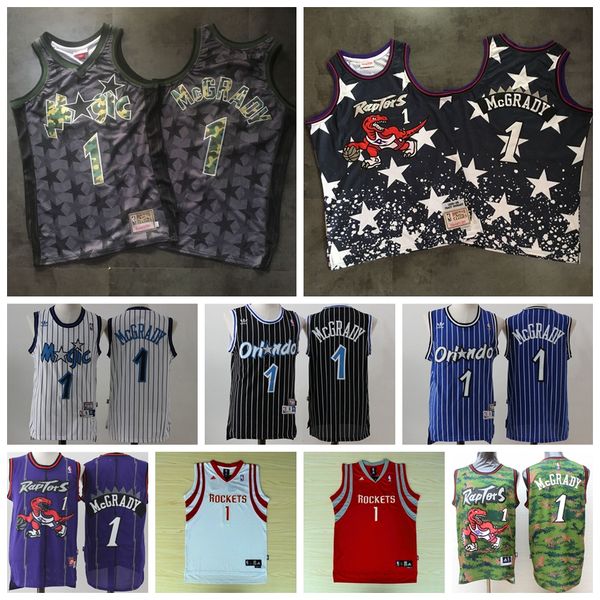 

Retro mitchell ne tracy 1 mcgrady ba ketball jer ey titched embroidery cla ic me h toronto raptor hou ton rocket orlando magic