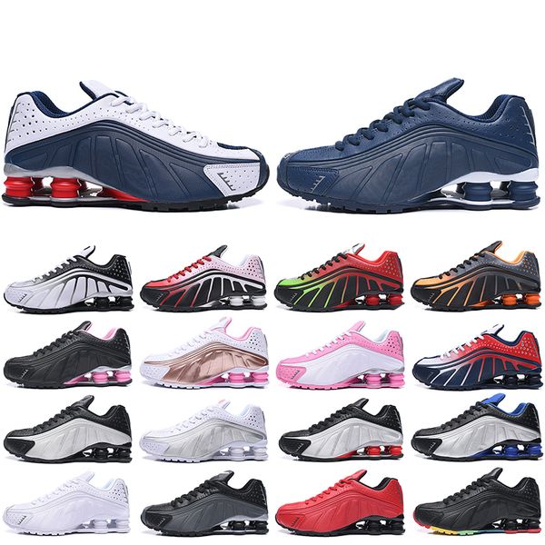 

with box designer running shoes for men women r4 nz deliver black metallic gold black silver triple black white sneakers trainers us 5-12, White;red