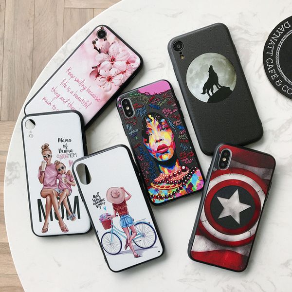 

fashion lady case for iphone 11 pro max 5 6 7 8 plus x tpu cases hard shell back cover multi styles