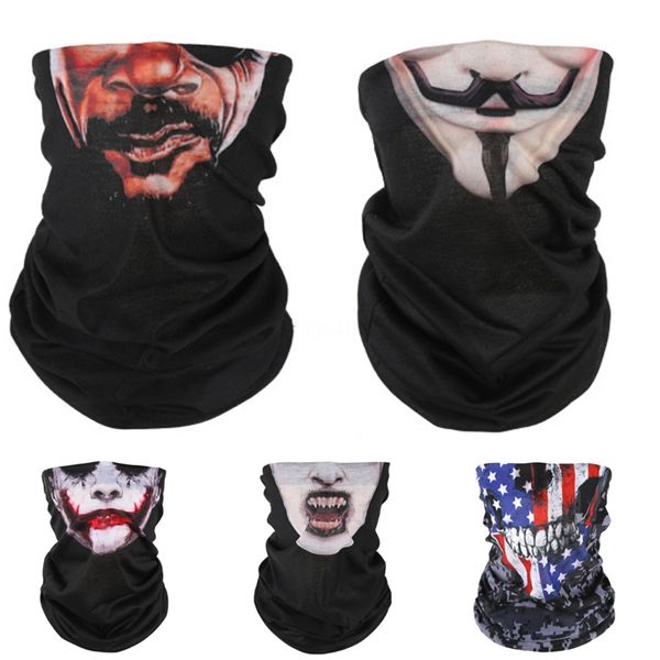 

bjdm2 pink butterfly polyester scarves outdoor sports mask headwear face dust bandana camping cycling skull scarf hiking magic skull scar#50, Blue;black