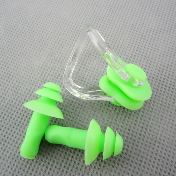 

waterproof silicone swimming earplugs nose clip set ear plugs sound-proof swimming pool accessories for baby diving