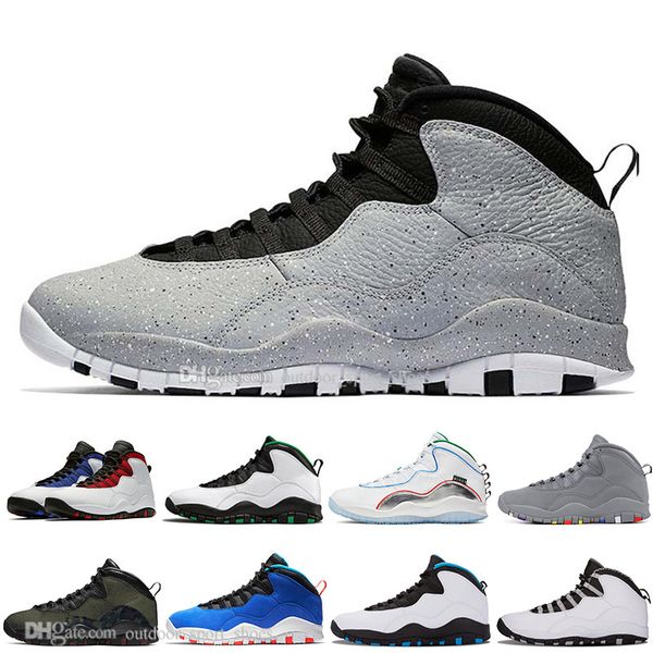 

2020 мода белые серебряные крылья jumpman 10 10s мужская баскетбольная обувь super bowl tinker blue fire red мужские дизайнерские кроссовки