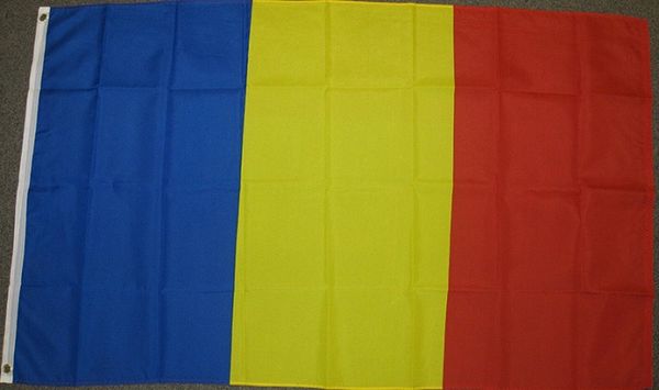 Bandiera del Ciad 1.5x0.9m 5x3ft Blu Giallo Rosso Bandiere nazionali del paese africano Banner Stampa in poliestere Striscioni del Ciad