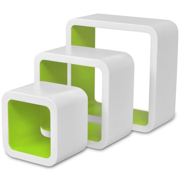 

cubes shelves for wall 6 units white and green living room furniture