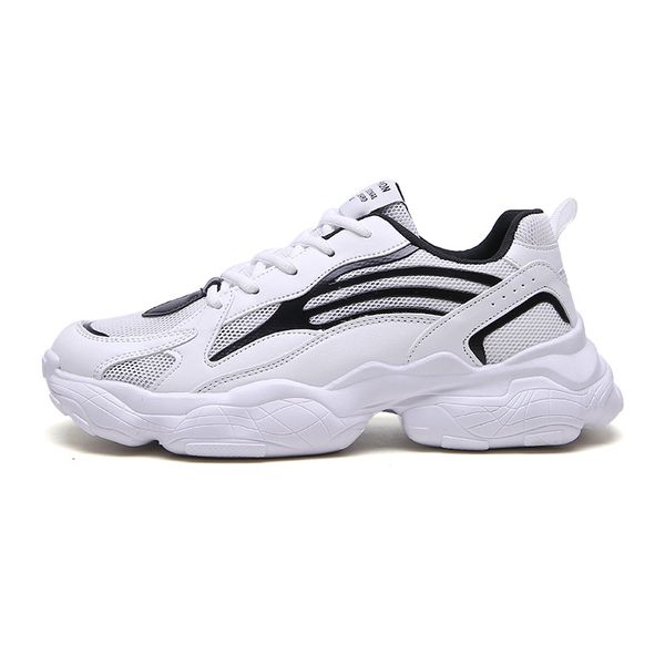 

2019 summer shoe mesh sneakers for men shoes breathable men's casual shoes lace up solid color male loafers walking 39-44, Black