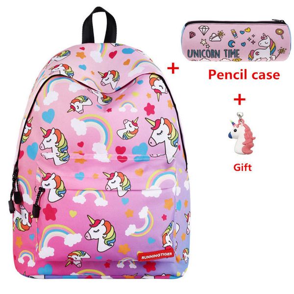 

unicorn 3d printing backpack female fashion school backpack school bags for girls sac a main laptravel bags bolsa feminina
