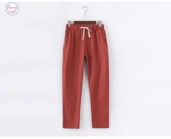 

for linen pants cotton women trousers loose casual solid drawstring color women harem pants plus size capri womens summer, Black;white
