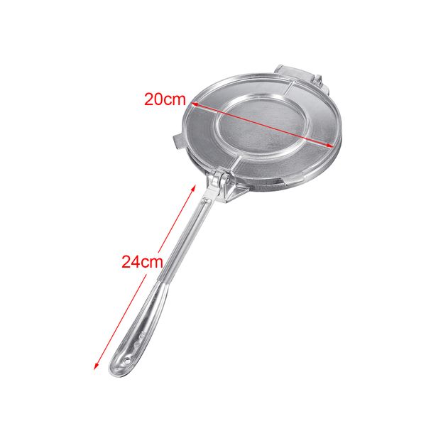 

new foldable tortilla maker press heavy aluminium meat press gadgets bakeware tools pie tools silver/orange kitchen accessorie