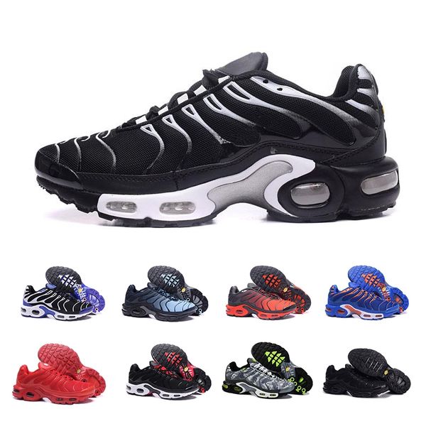

2020tn plus running shoes outdoor run shoes tn black white sport shock sneakers mens requin olive silver in metallic