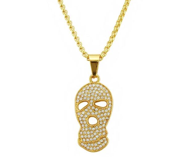 

new hip hop мужская мода золото из нержавеющей стали хрустального черепа кулон жемчужина цепи ожерелье подарок ювелирных изделий, Silver