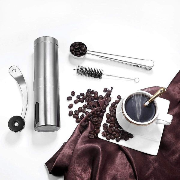

manual coffee grinders grinder,adjustable conical burr brushed stainless steel beans grinder portable travel and handhe