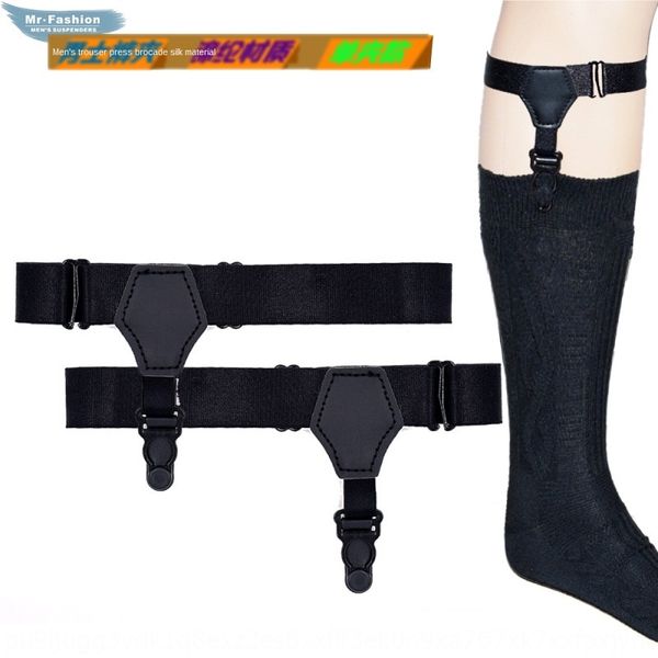 

wgddo single clip men's anti-skid garters djwj-h-black black single shirt suspender socks suspender socks clip men's shirt anti-sk, Black;white
