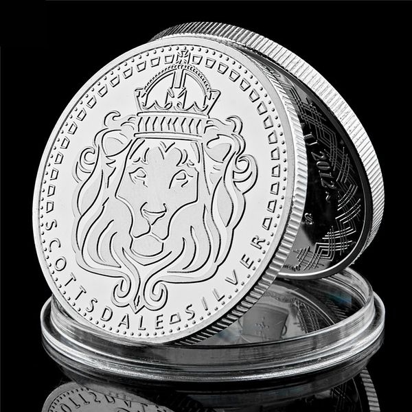 

usa commemorative coin 1 troy oz silver 99.9% in omnia paratus scottsdal lion king custom collection coin