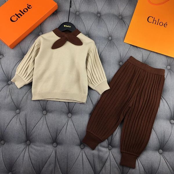 

2019 new children's long sleeve two-piece suit190813#24, White