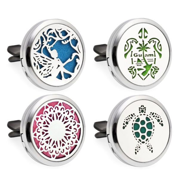 

carved openwork car perfume clip hg020